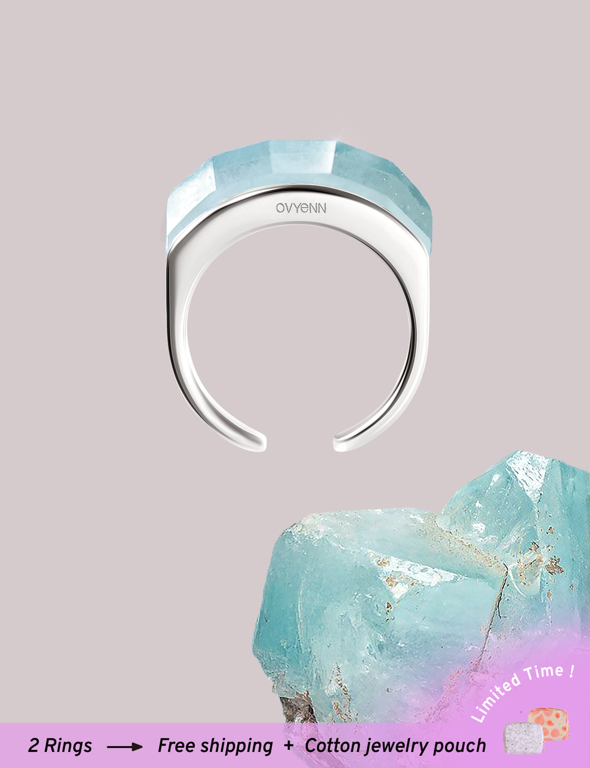 Arc of Dawn|Silver - Aquamarine