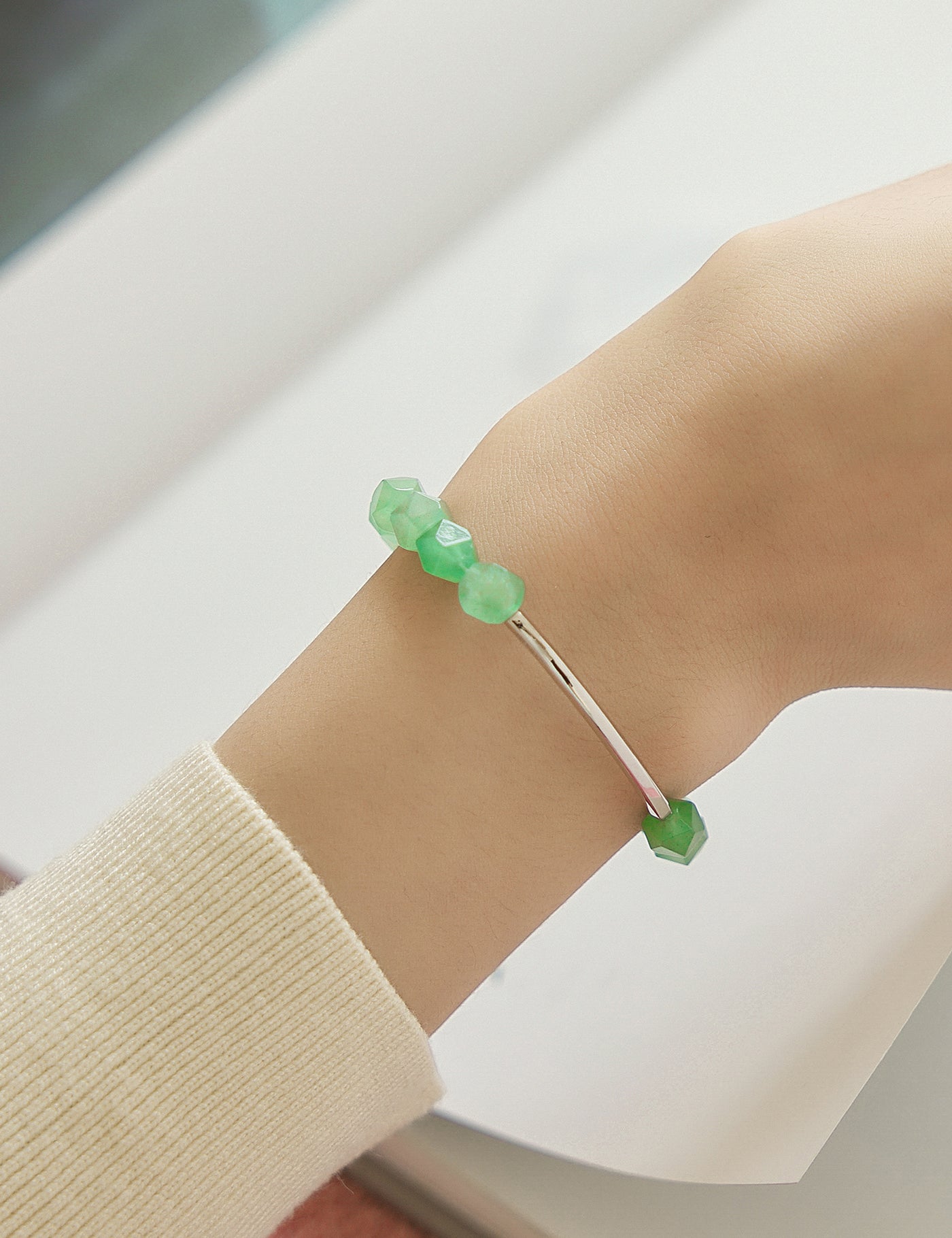 Perle Glacée|Aventurine verte