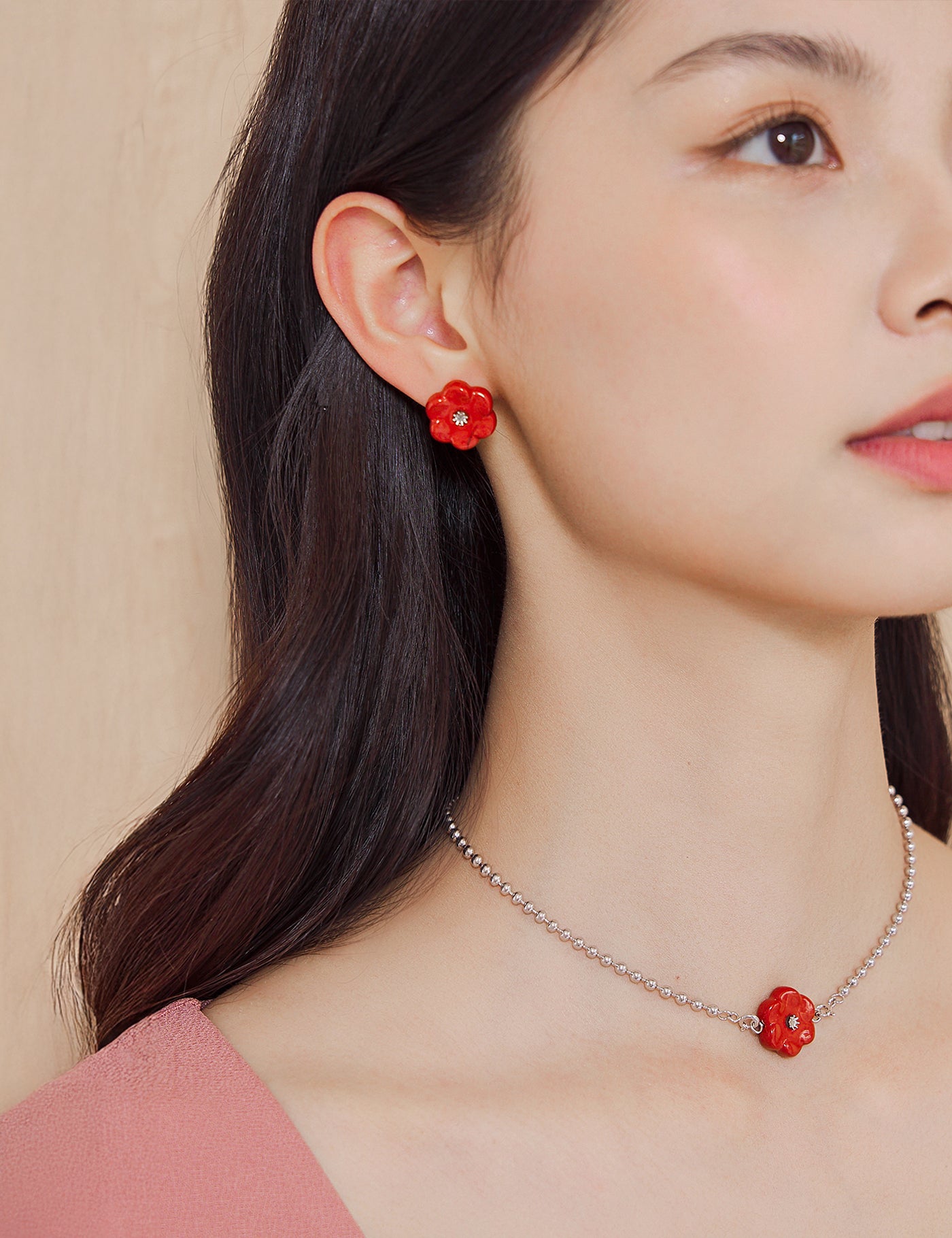 Plum Blossoms|Red Jasper