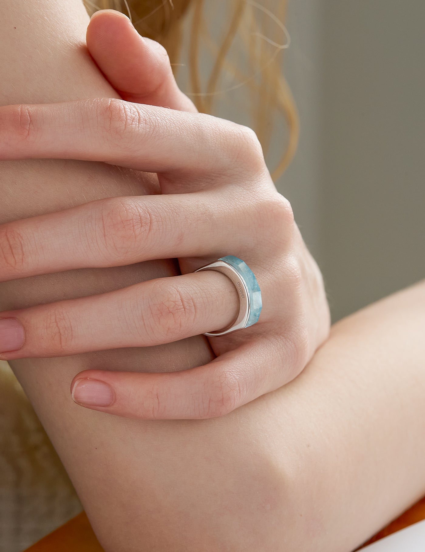 Arc of Dawn|Silver - Aquamarine
