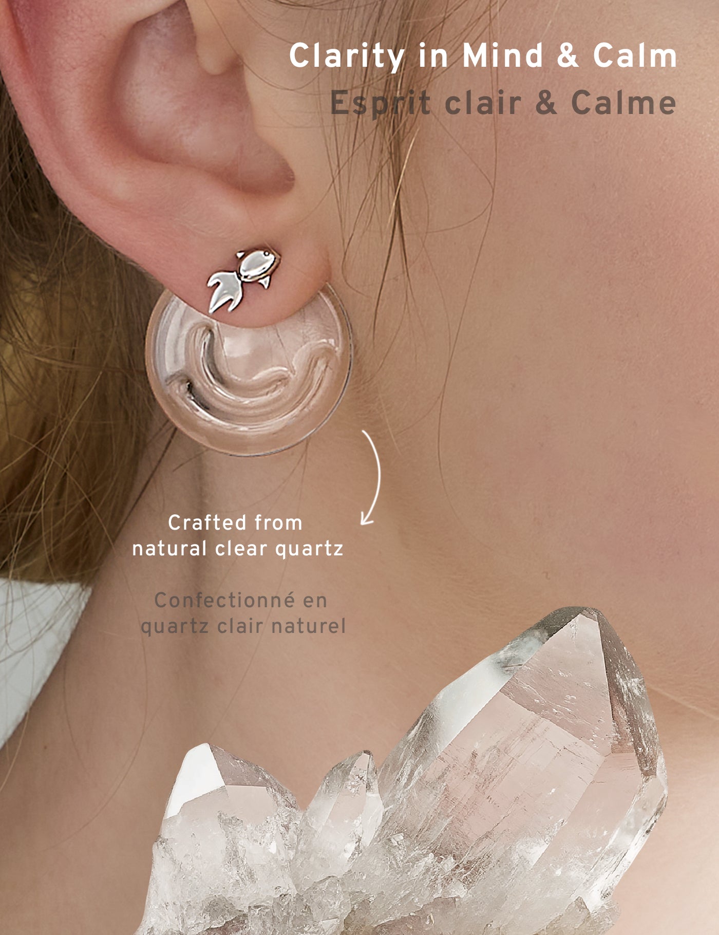 Flow like Fish|Clear Quartz