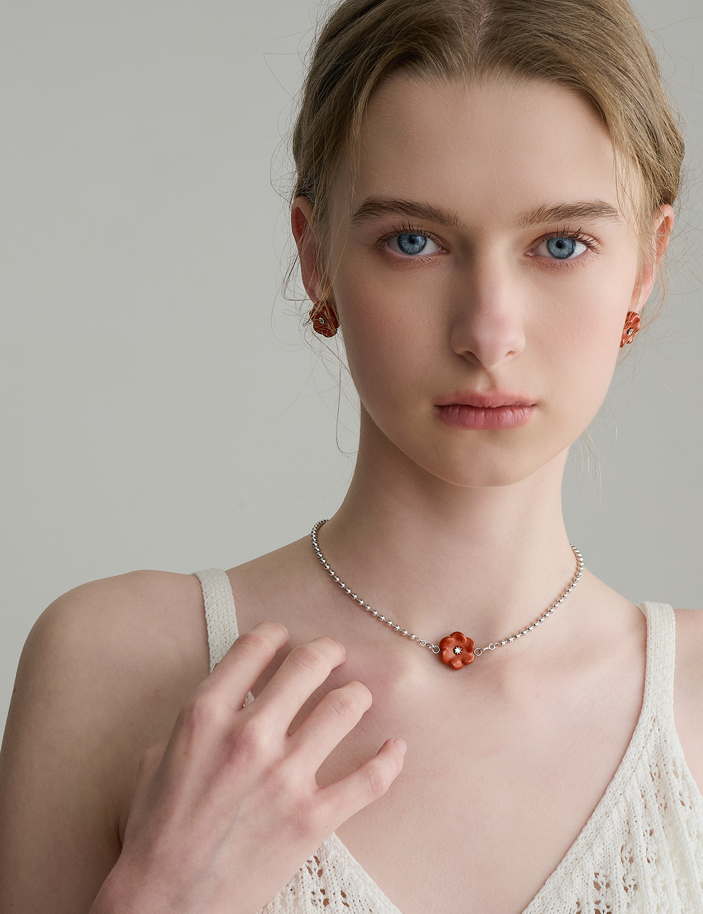 Plum Blossoms|Red Jasper