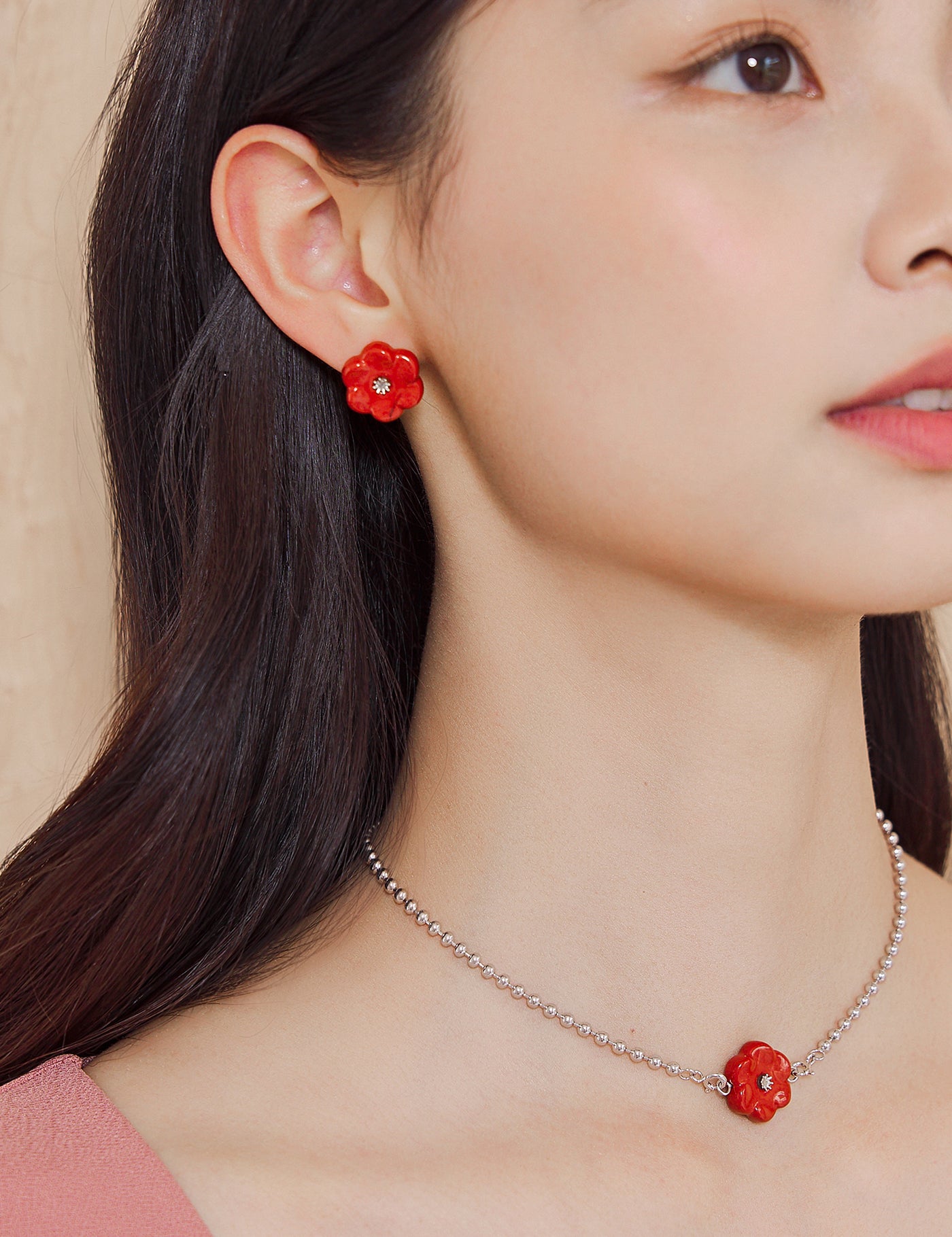 Plum Blossoms|Red Japser