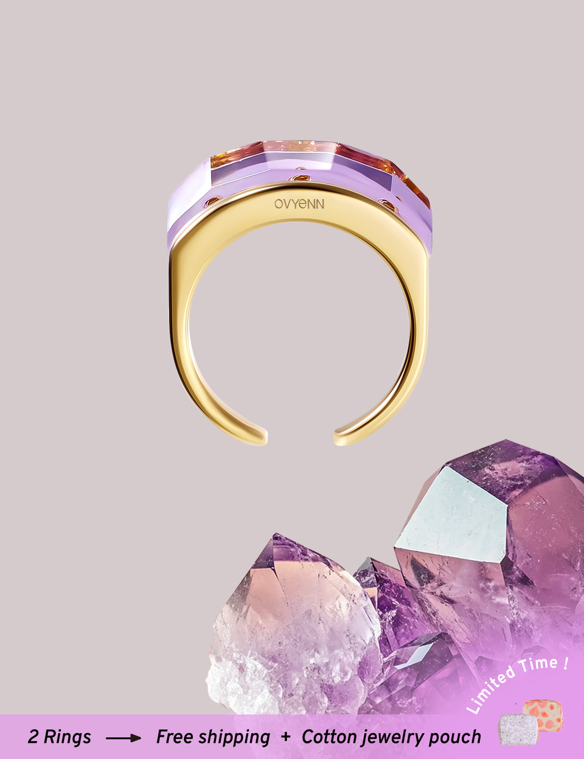 Arc of Dawn｜Gold - Amethyst