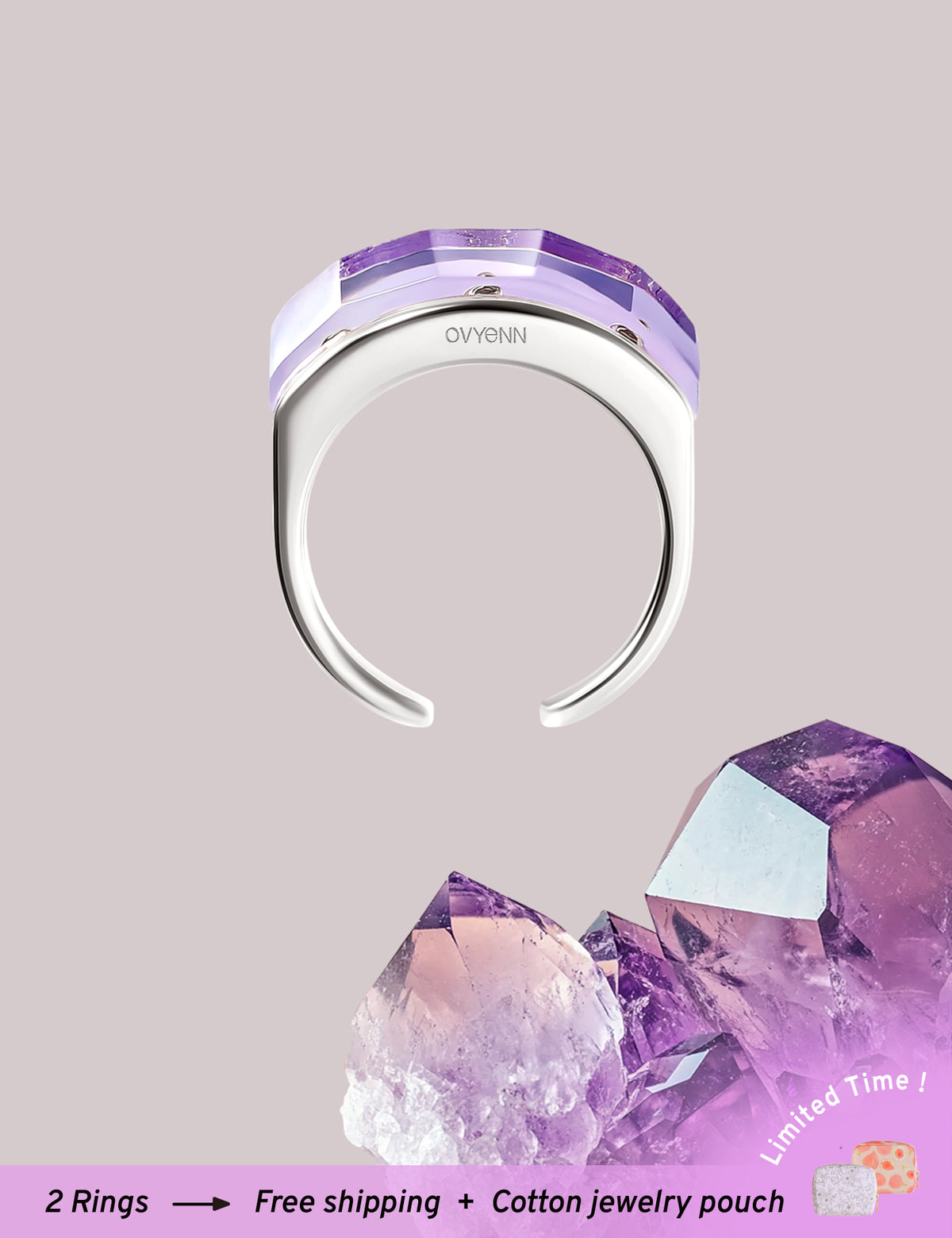 Arc of Dawn｜Silver - Amethyst