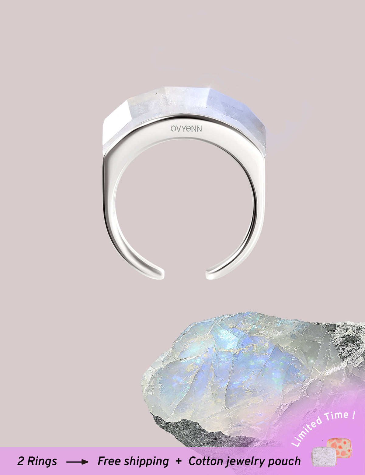 Arc of Dawn｜Silver - Moonstone