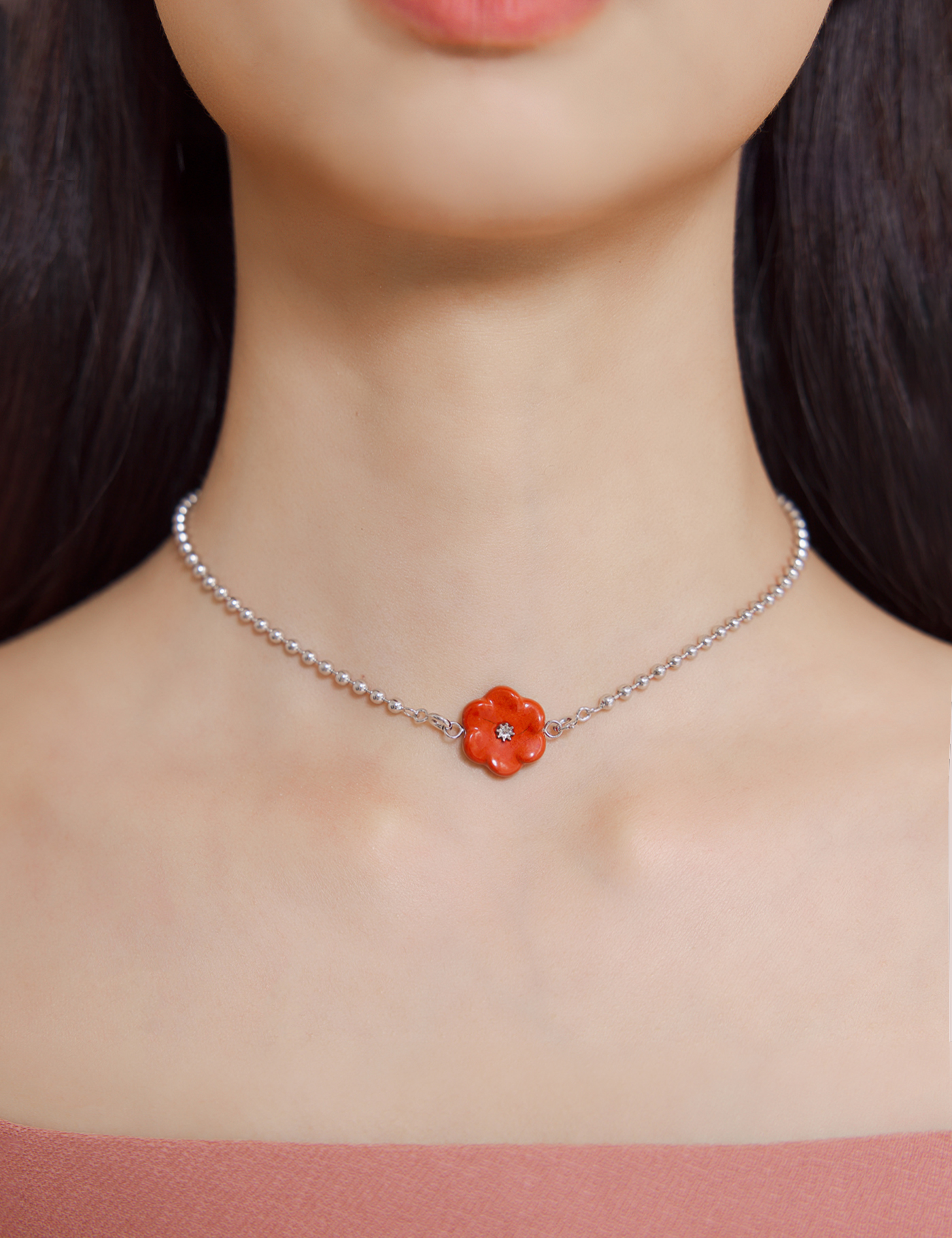 Plum Blossoms｜Red Jasper