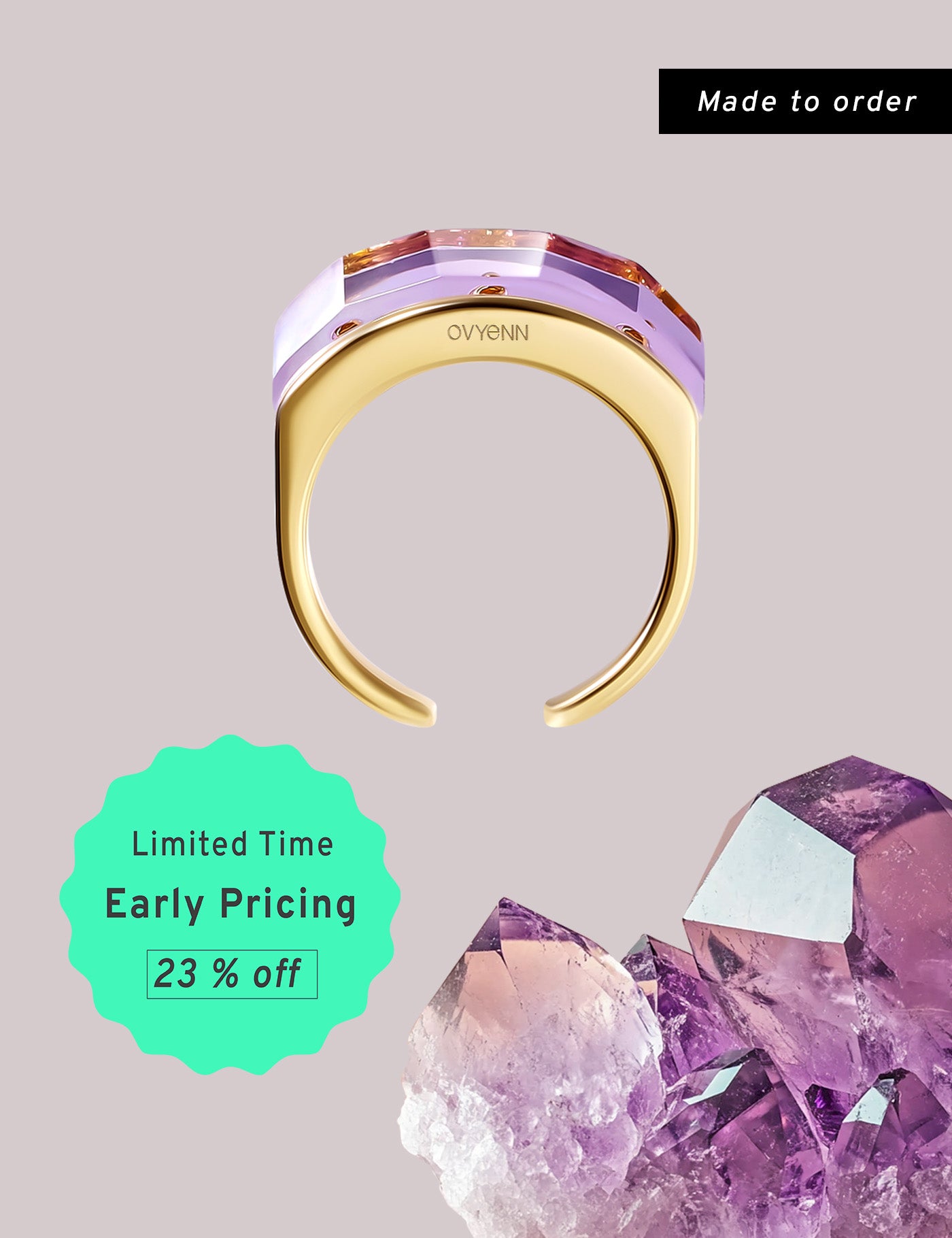 Arc of Dawn｜Gold - Amethyst