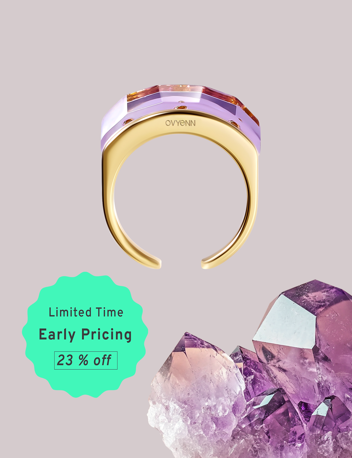 Arc of Dawn｜Gold - Amethyst