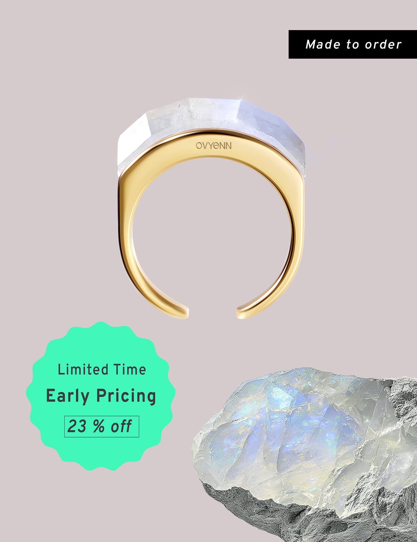 Arc of Dawn｜Gold - Moonstone