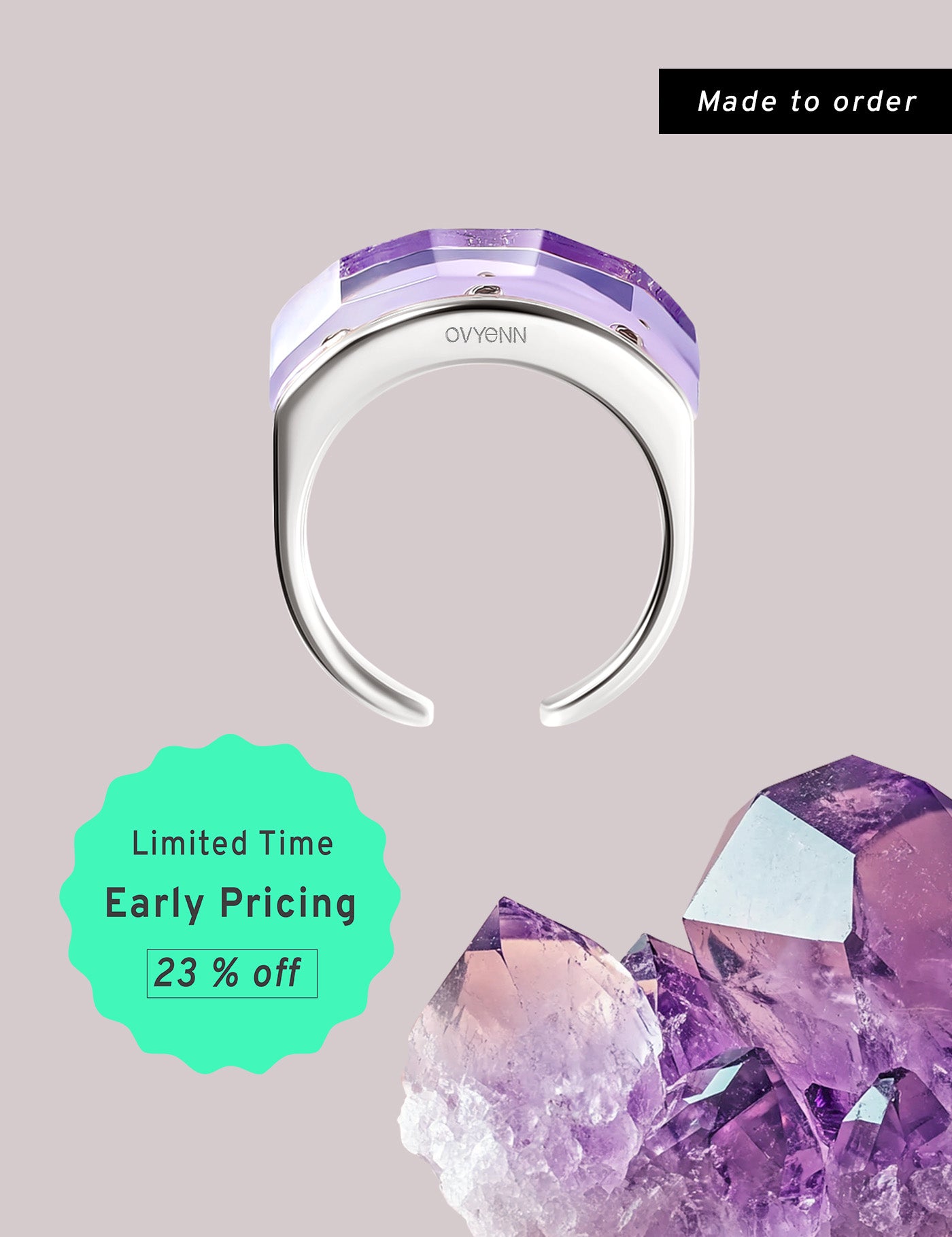 Arc of Dawn｜Silver - Amethyst