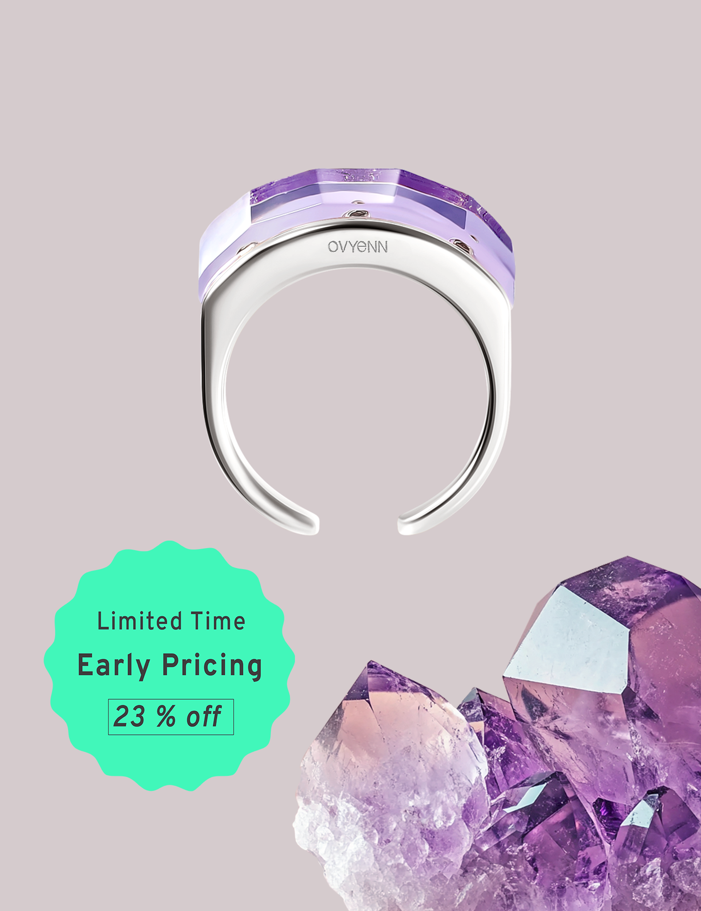 Arc of Dawn｜Silver - Amethyst
