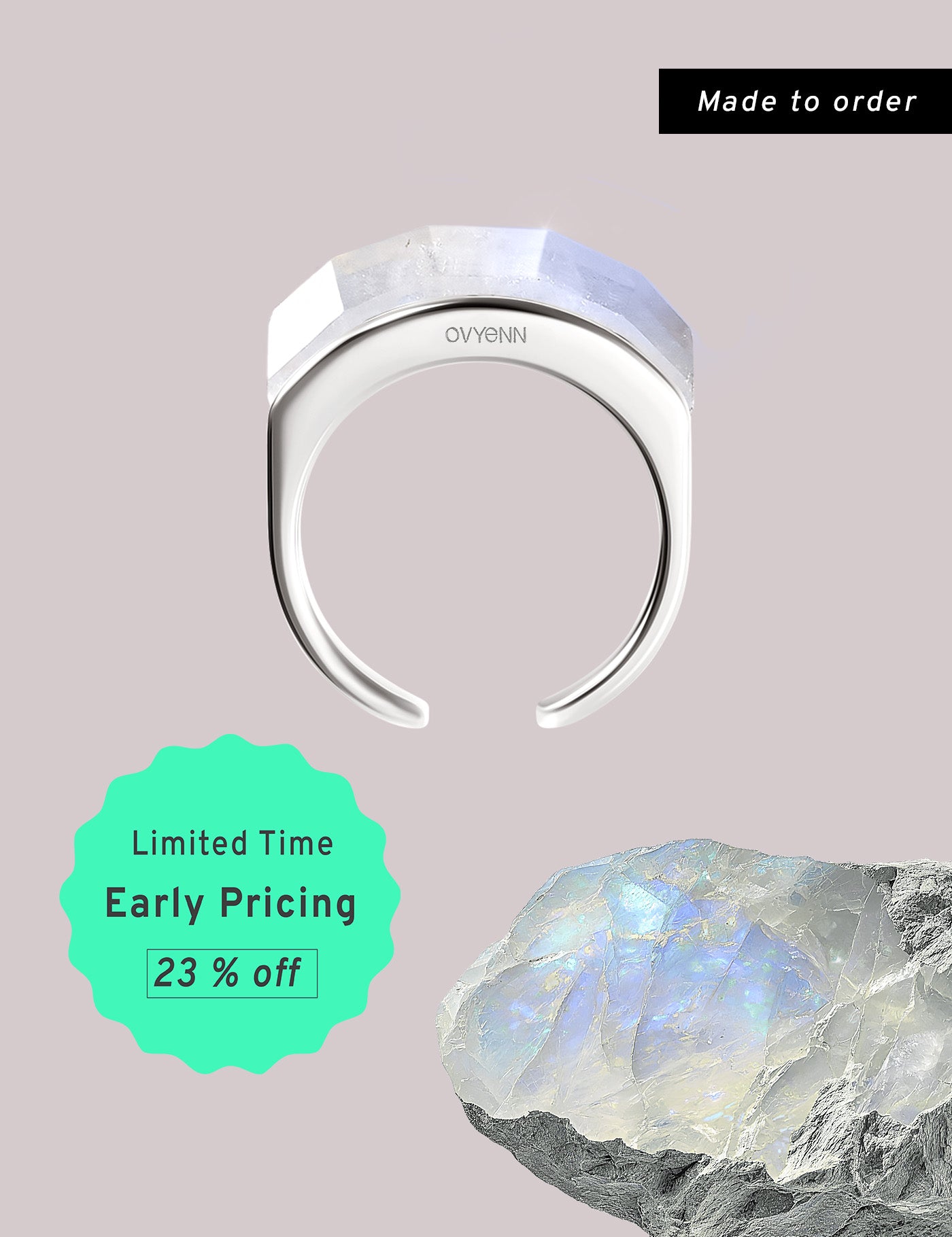 Arc of Dawn｜Silver - Moonstone