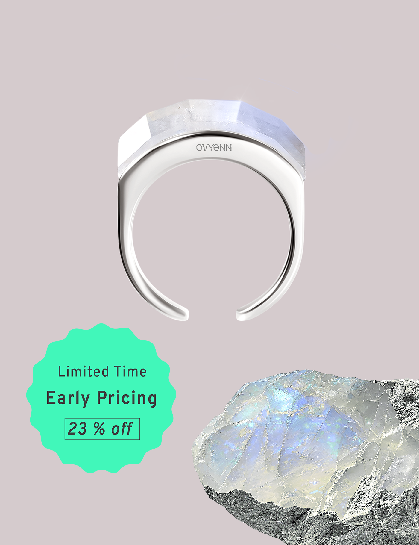 Arc of Dawn｜Silver - Moonstone