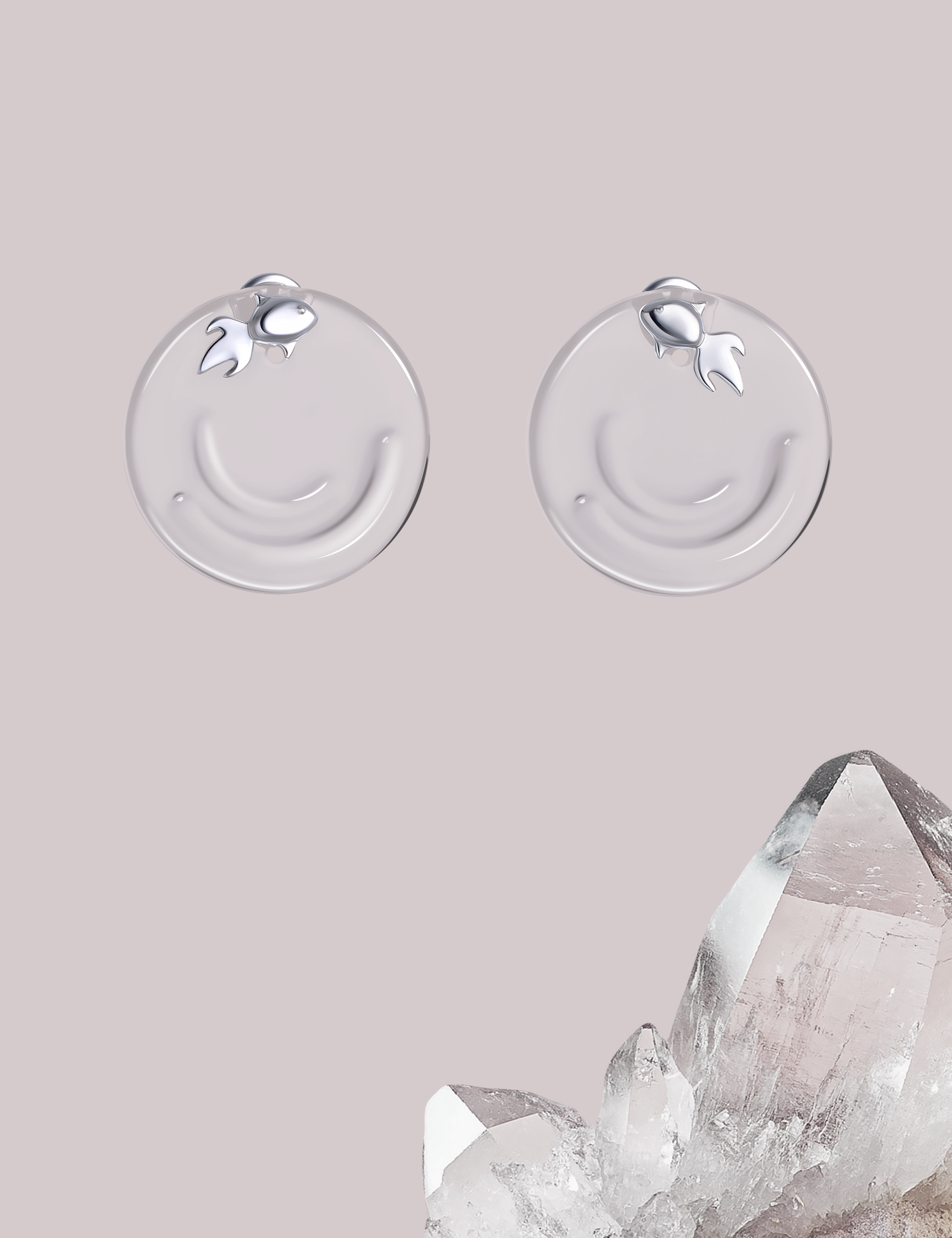 Flow like Fish｜Clear Quartz