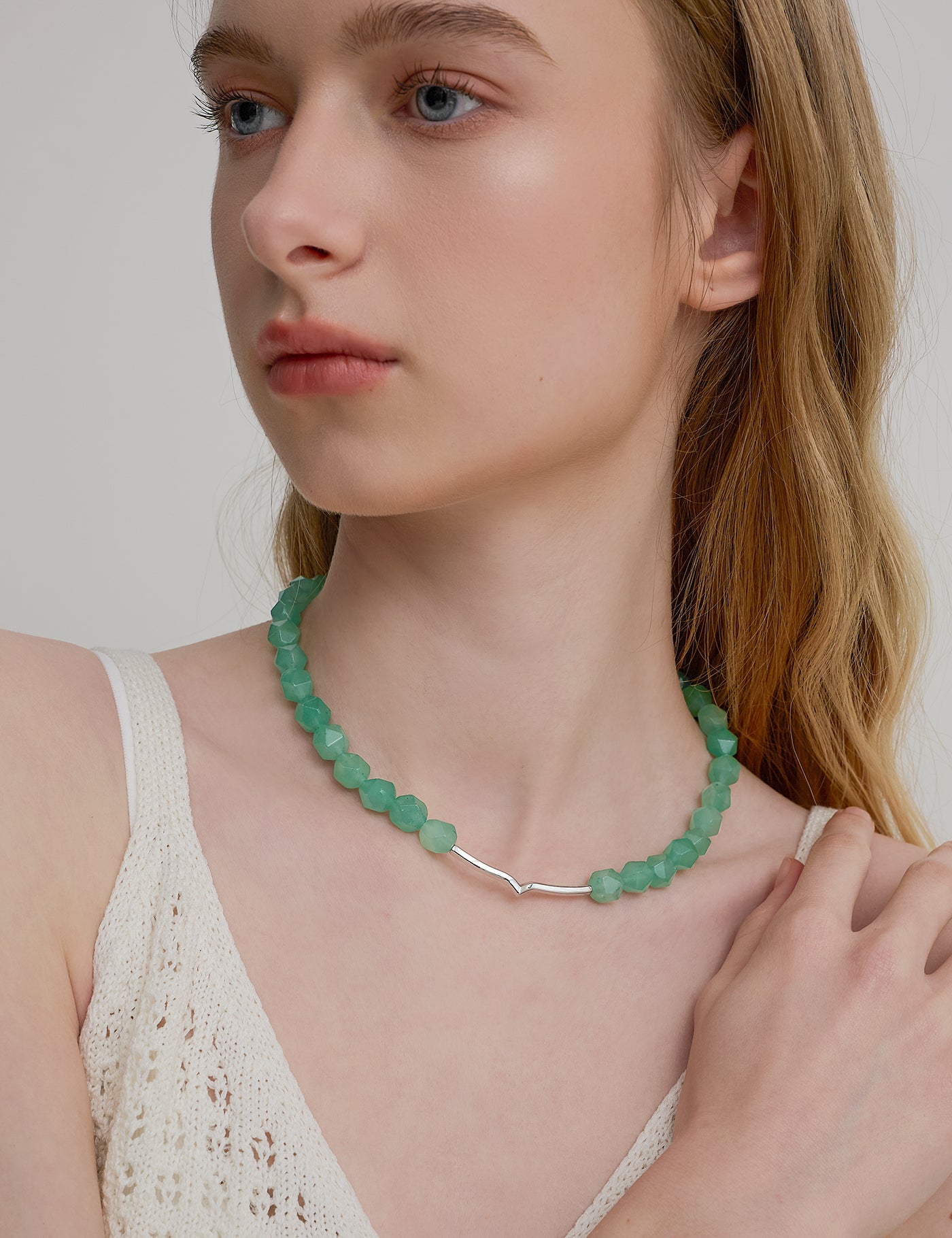 Icy Pearl｜Green Aventurine