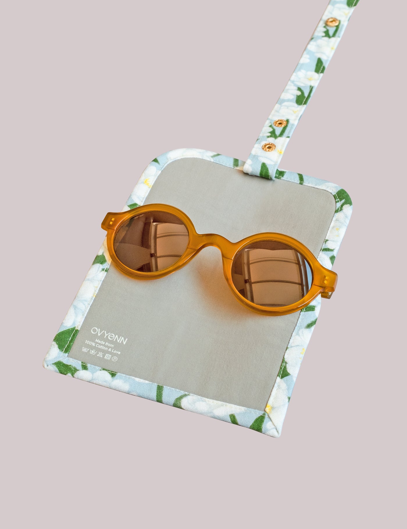 Cotton Eyewear Pouch · Camellia