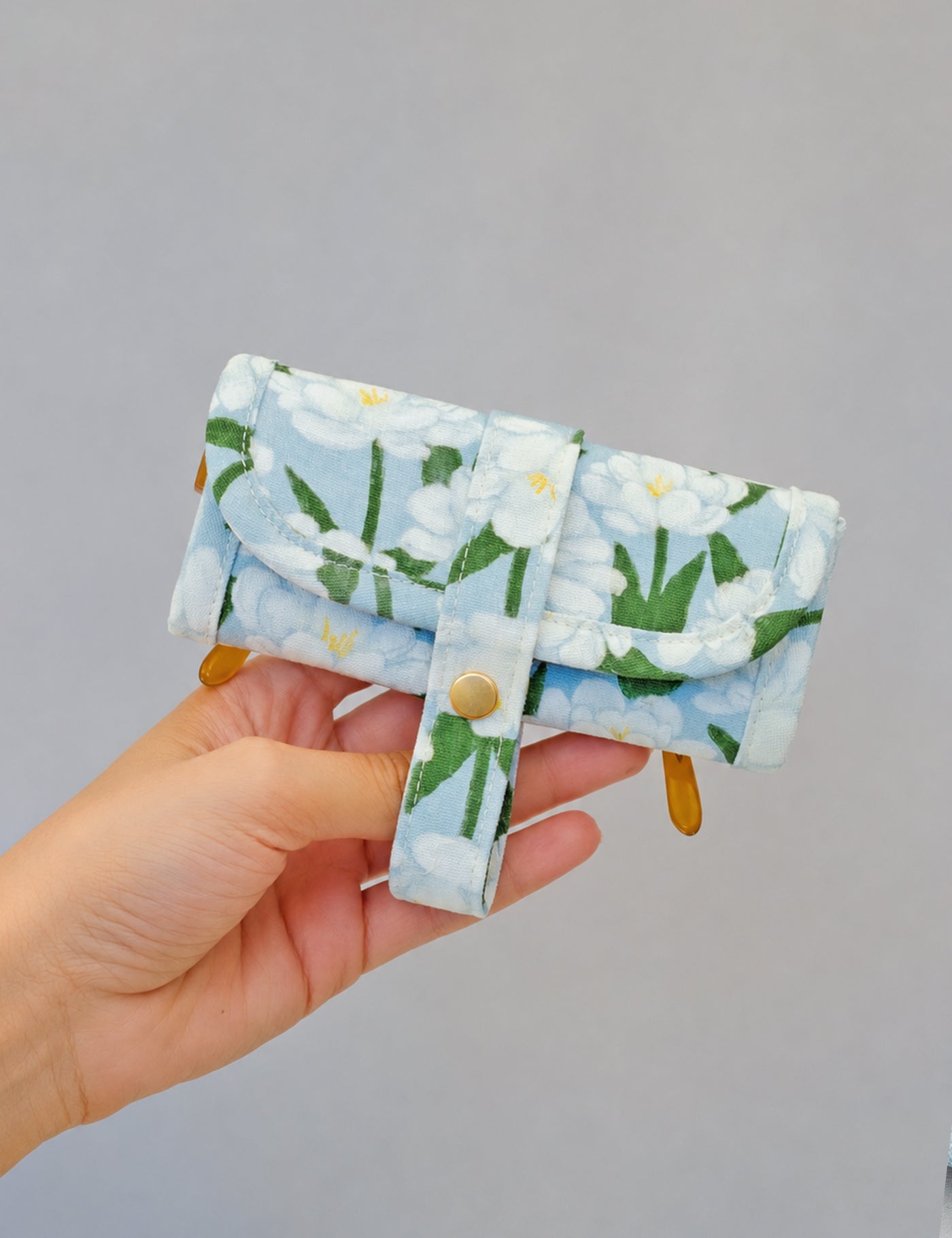 Cotton Eyewear Pouch · Camellia